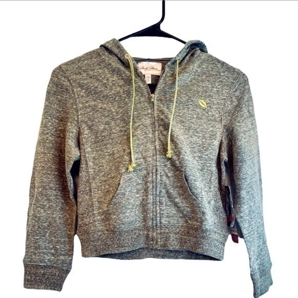 Marilyn Monroe Blonde Bombshell Cropped Hoodie in Fatigue Heather | Size: Small